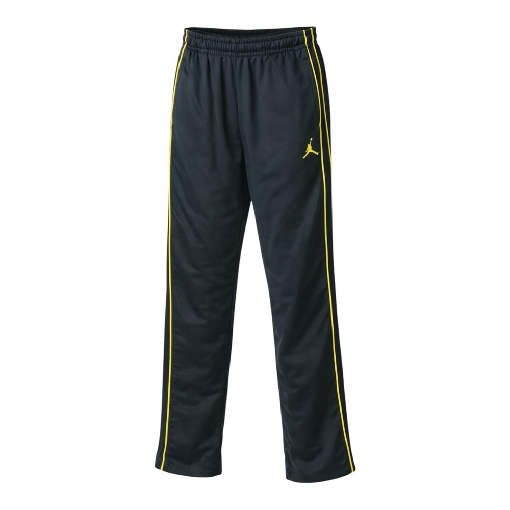 Youth Jordan Jumpman Black Track Pants Yellow Stripe Size L 12-13Y